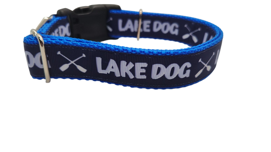 Collier pour chien Lake Dog en nylon bleu