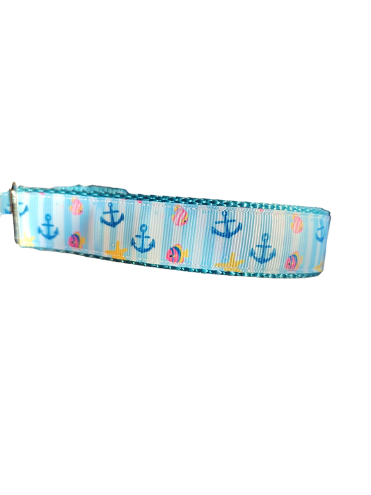 Collier pour chien en nylon Anchors and Fish