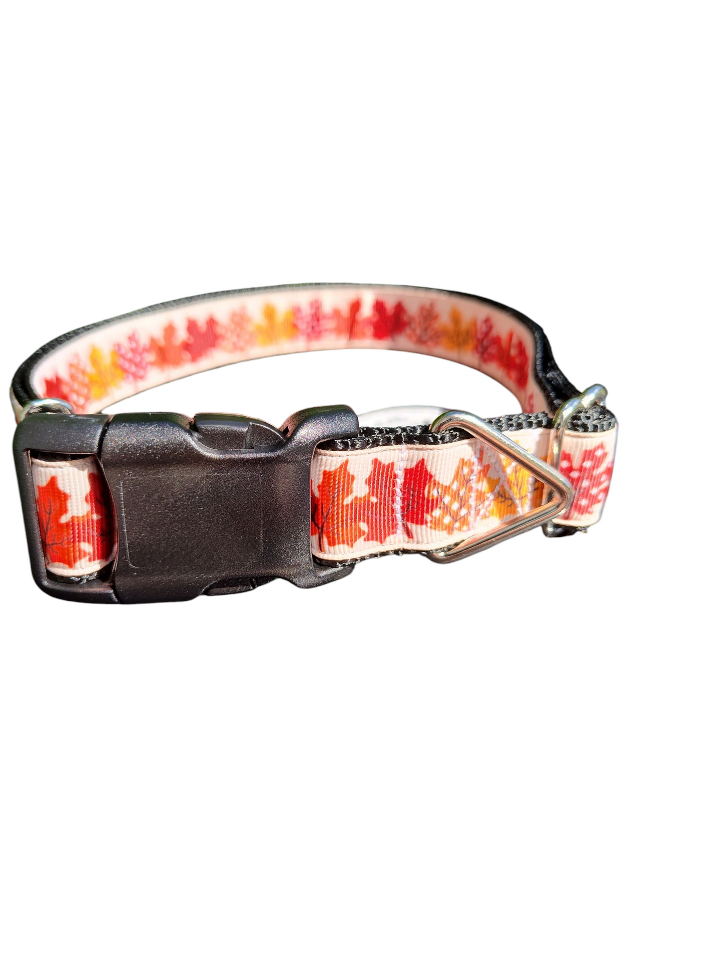 Collar de nailon para perro con hojas de arce