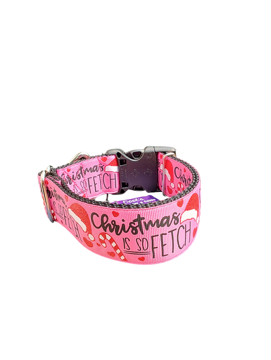 Collier pour chien en nylon « Noël, c'est trop mignon » de 3,8 cm de large