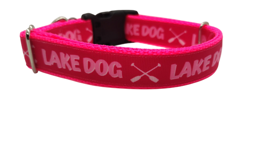 Collier pour chien Lake Dog en nylon rose