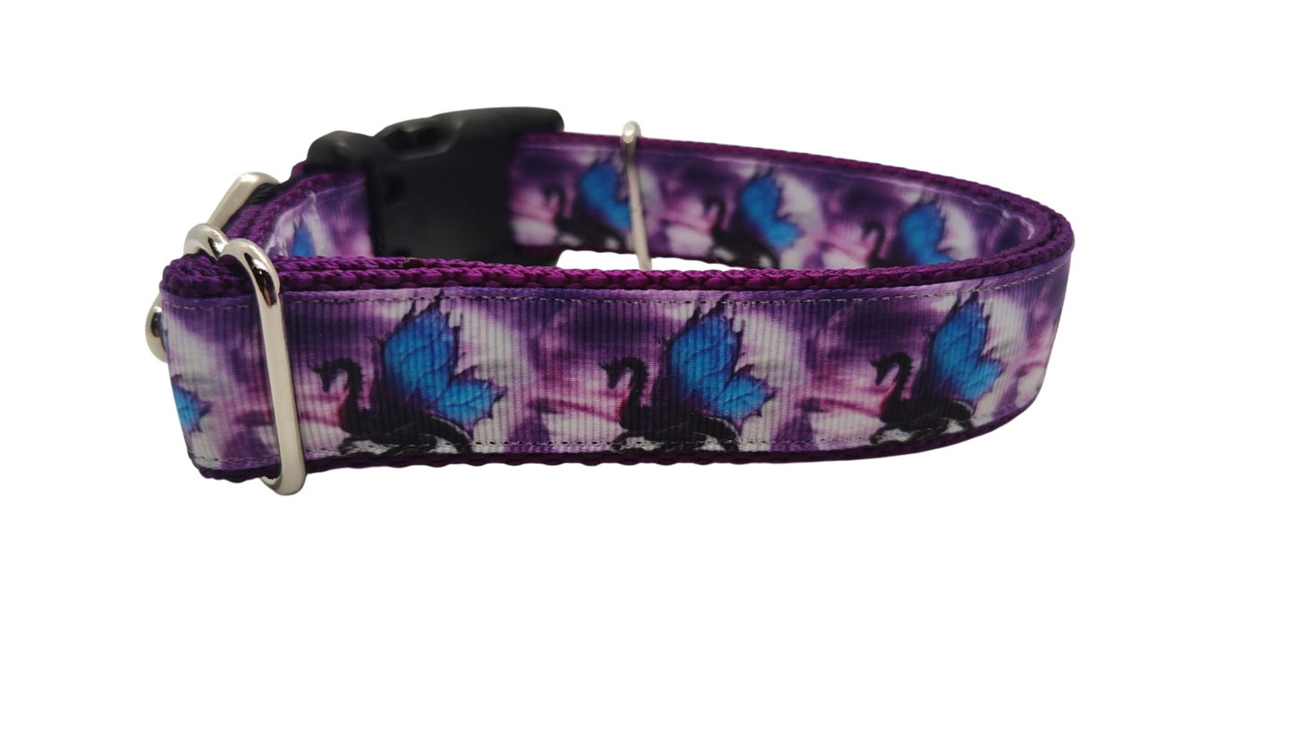 Collar de nailon para perro con diseño de dragón de fantasía