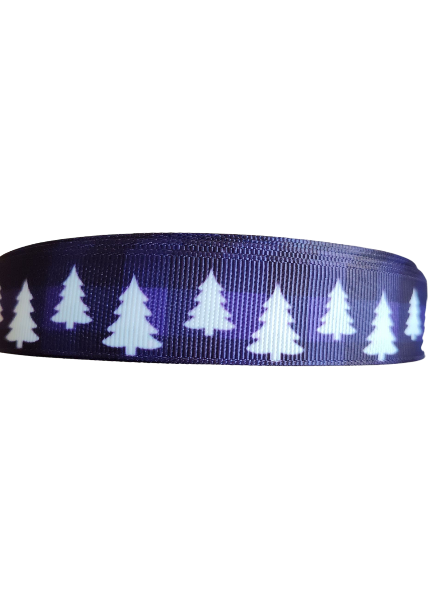 Collar de nailon para perro con árboles a cuadros morados