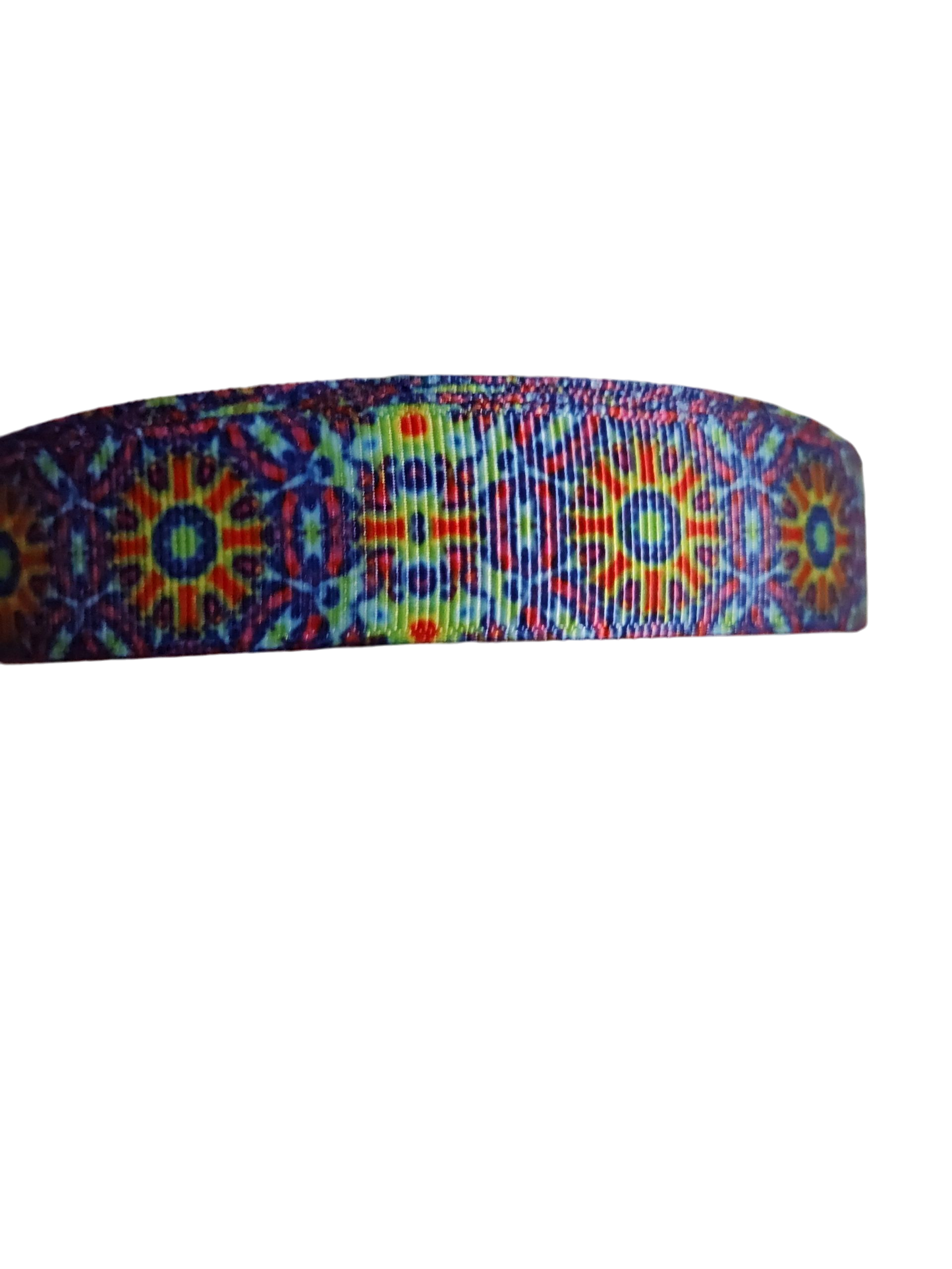 Collar de nailon para perro con efecto tie-dye de mandala