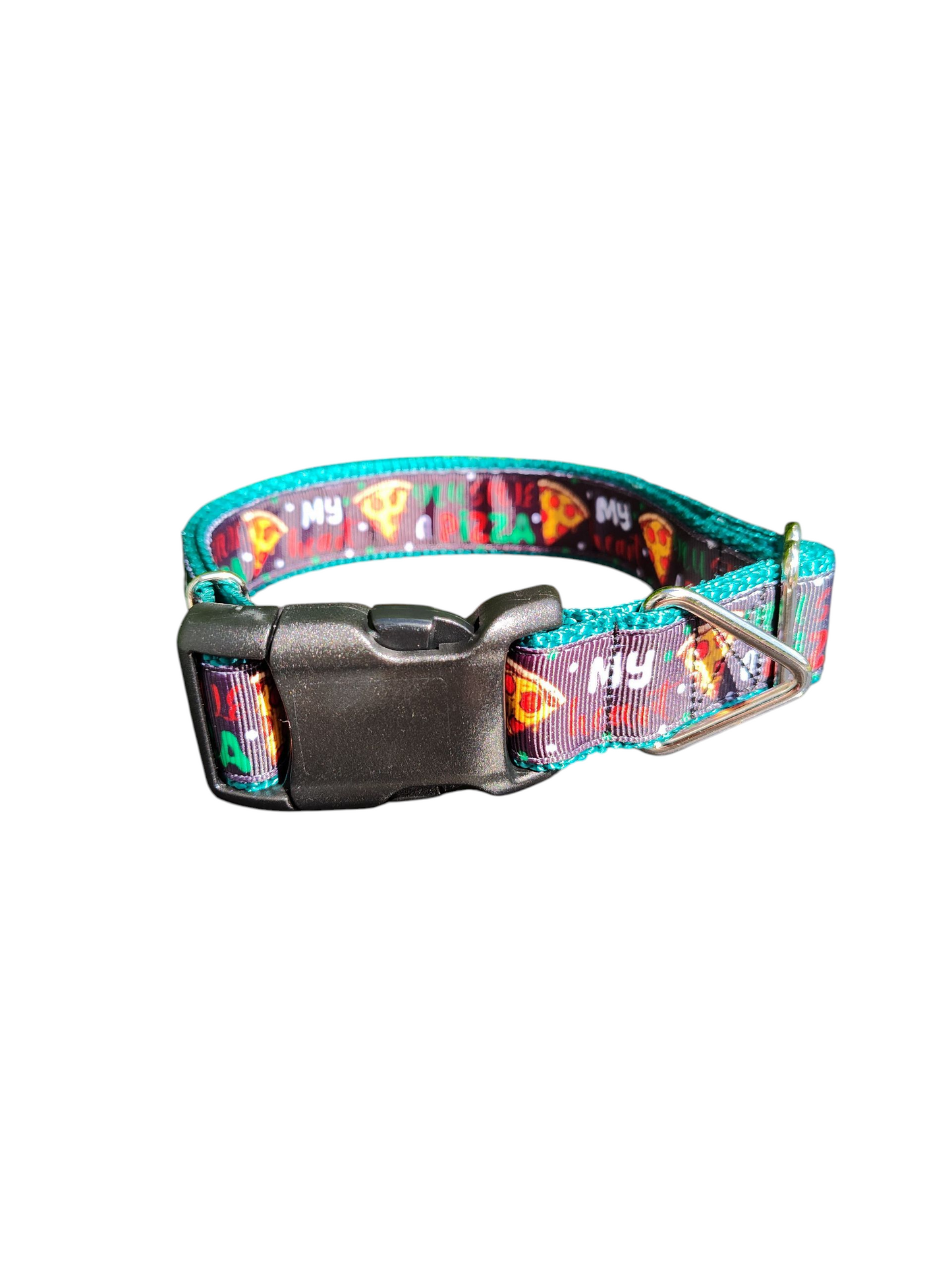 Collier pour chien en nylon Pizza My Heart