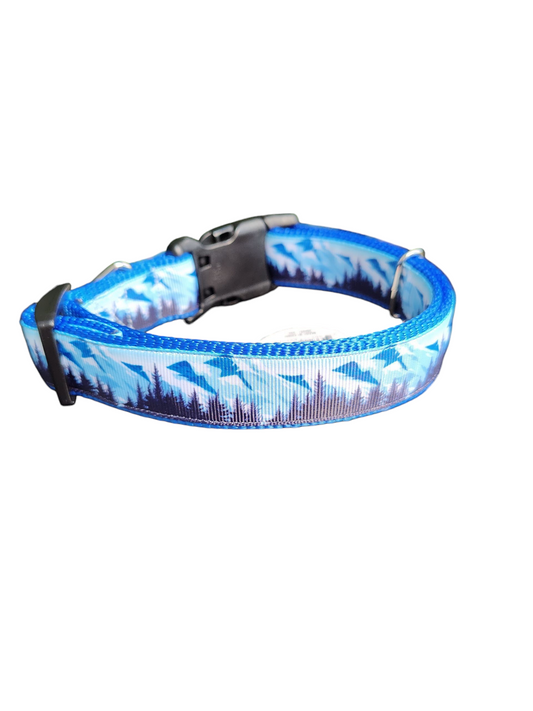 Collier pour chien en nylon Frosty Mountains