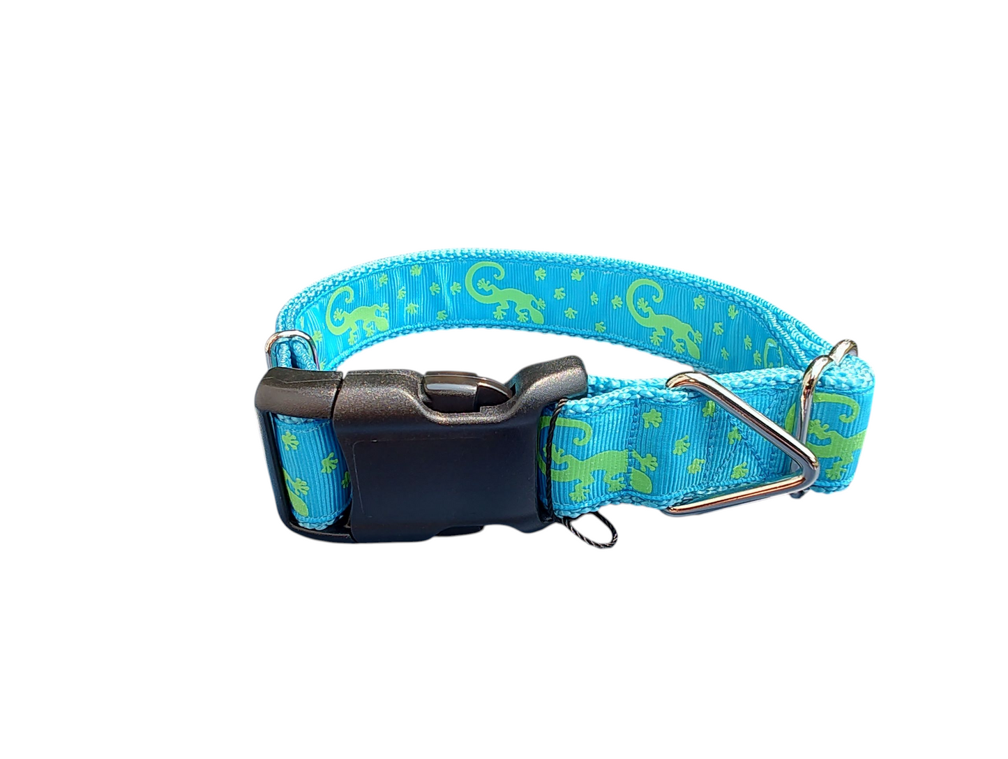Collier pour chien en nylon à motif lézard