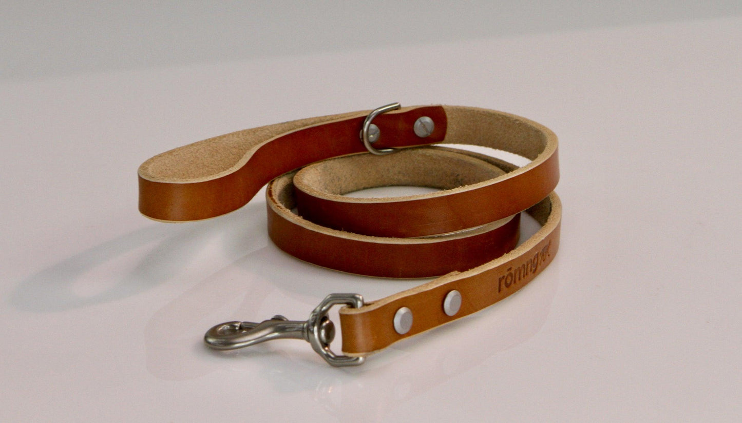 laisse pour chien en cuir faite à la main