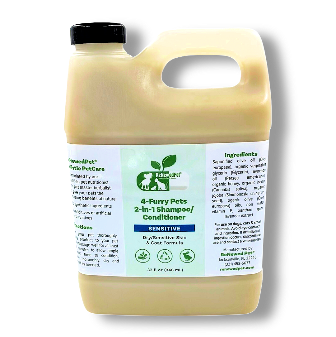 Shampoing et après-shampoing 2 en 1 pour animaux à poils sensibles