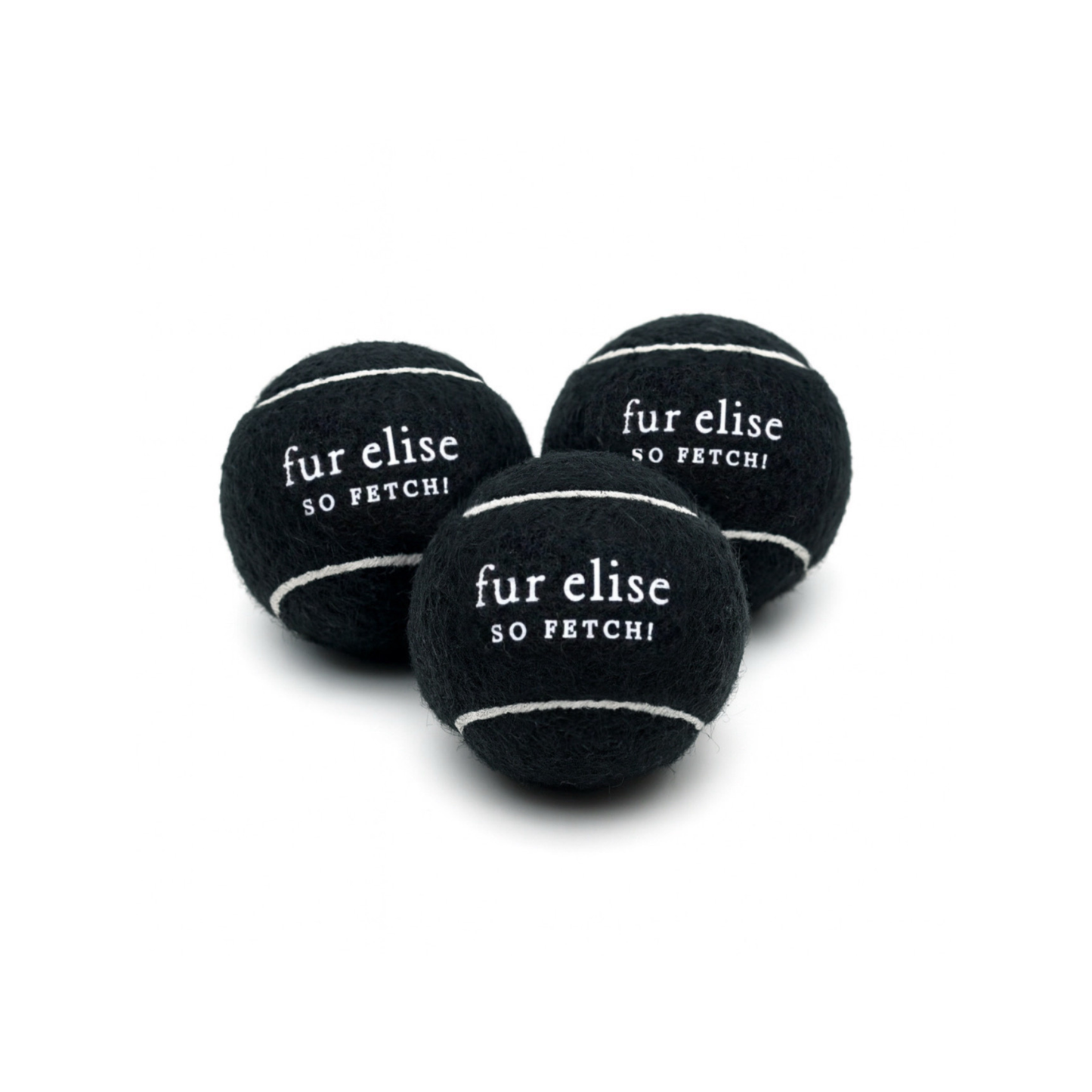 So Fetch! Lot de 3 balles de tennis - Noires
