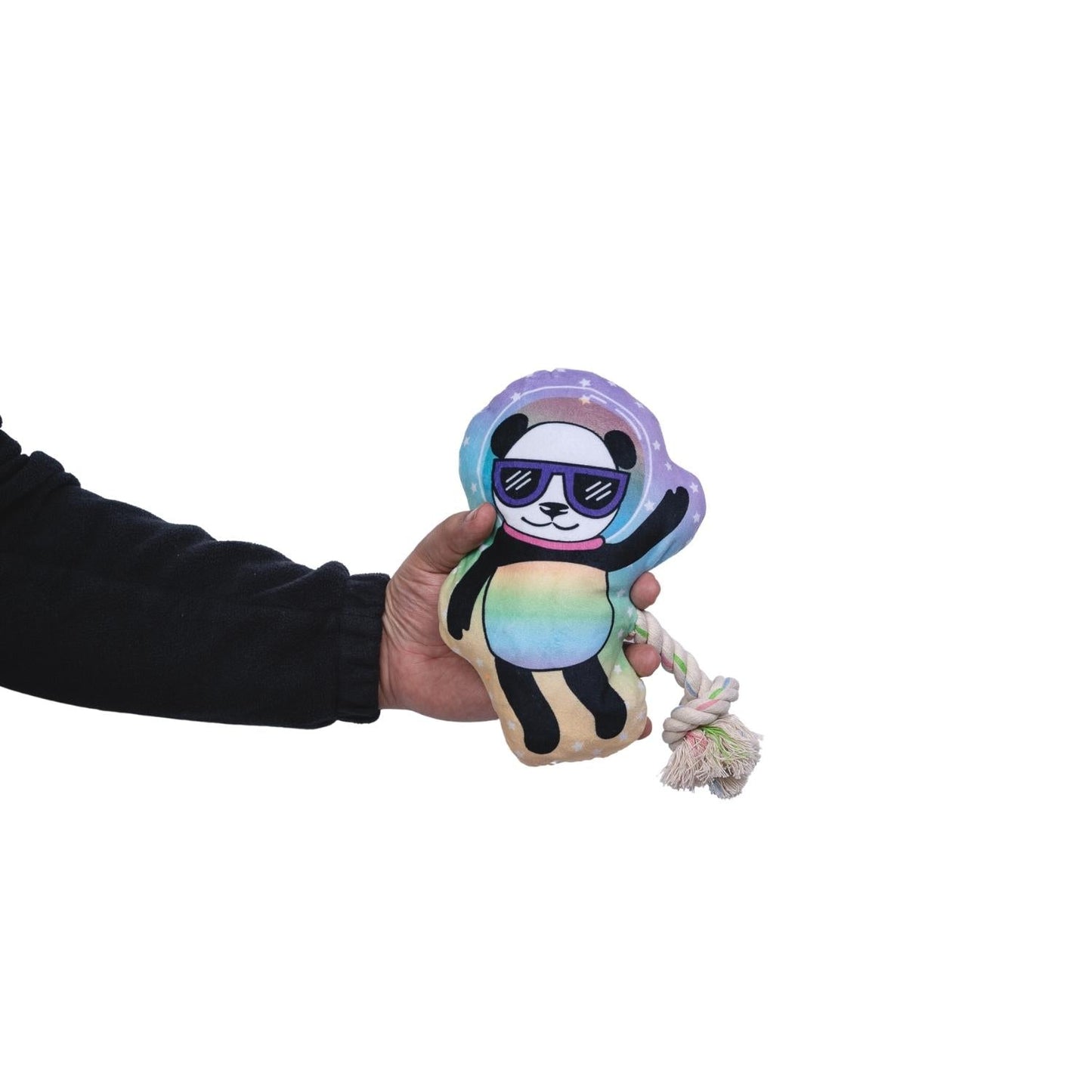 Peluche Panda de l'Espace pour Chien – avec couineur et papier froissé pour des heures de jeu amusantes