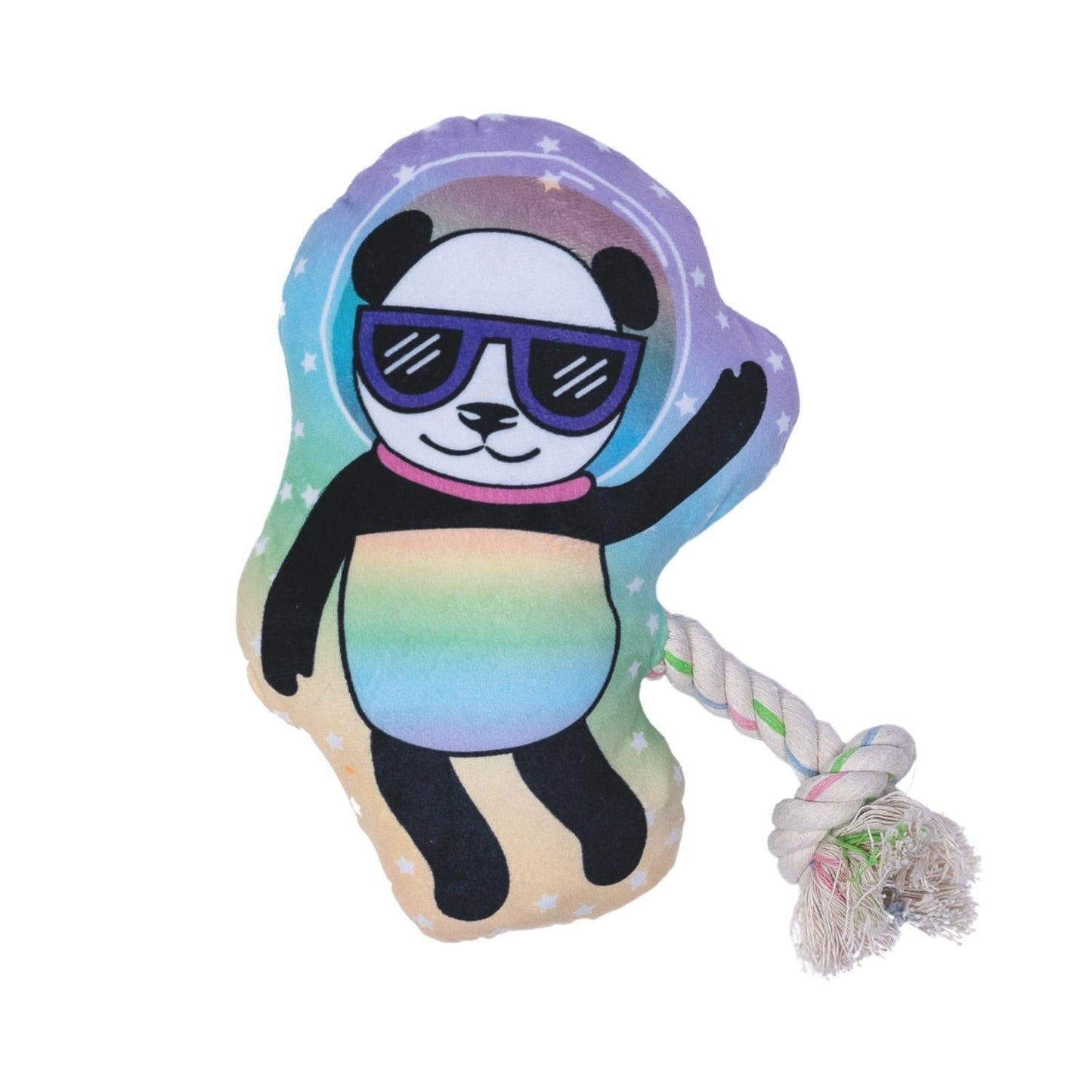 Peluche Panda de l'Espace pour Chien – avec couineur et papier froissé pour des heures de jeu amusantes