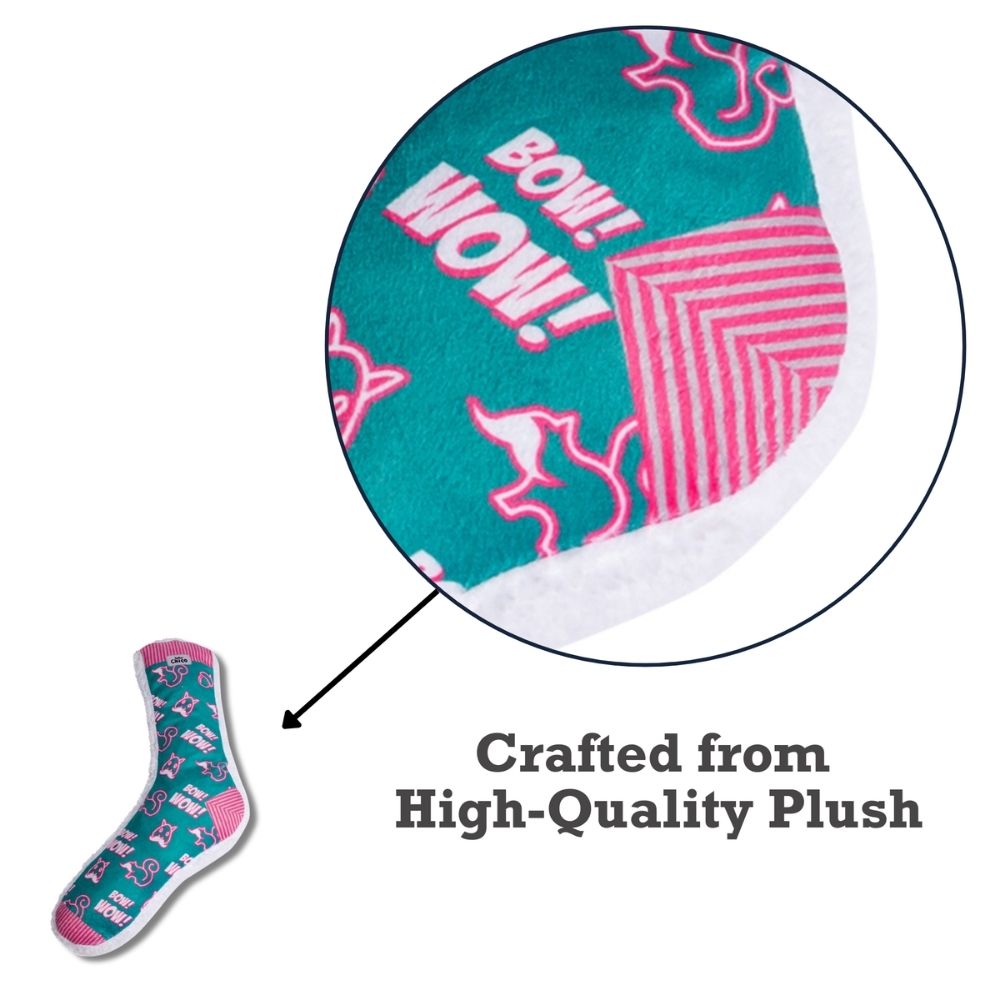 Chaussette en peluche couineuse pour chien – Motif écureuil Whimsy Wonders
