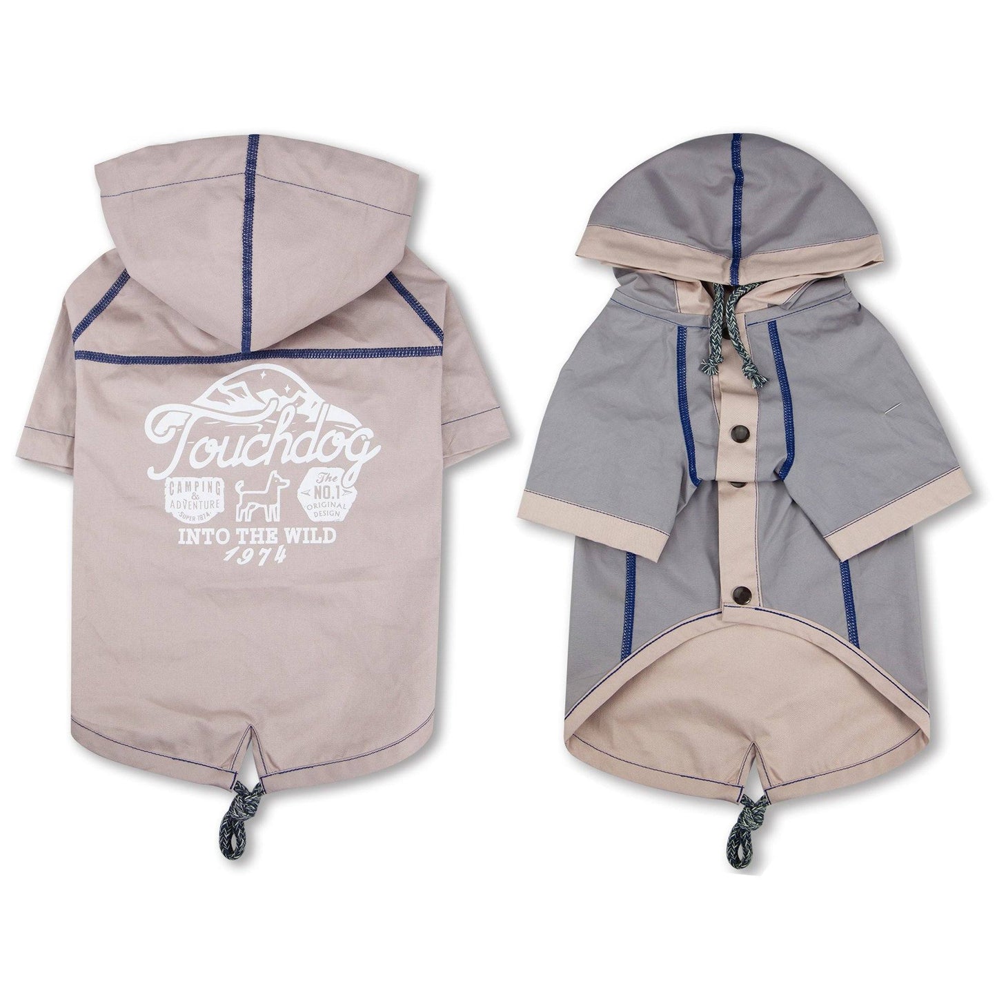 Touchdog 'Cloudburst' Reversible Fashion Waterproof Dog Raincoat