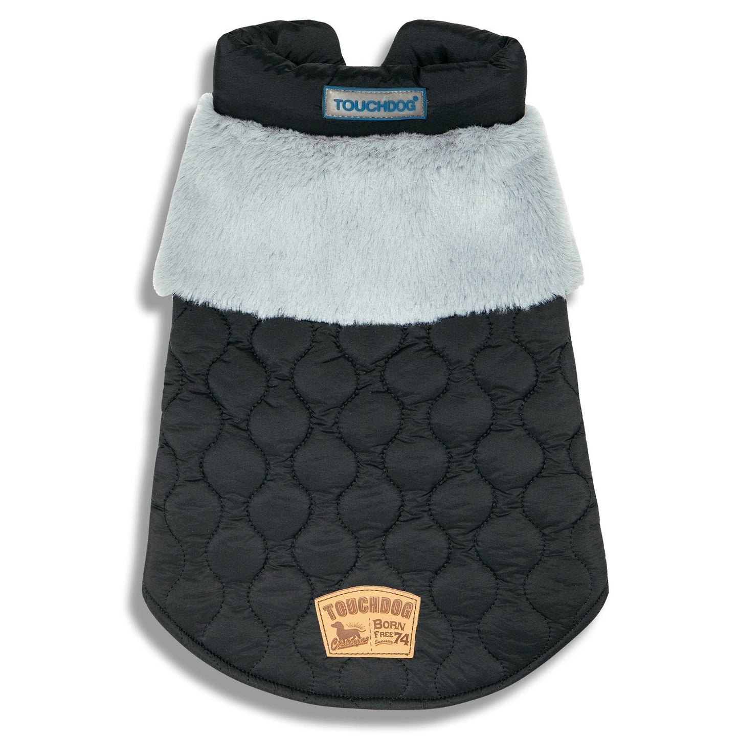 Touchdog 'Furrost-Bite' Fur and Fleece Designer Fashion Dog Jacket