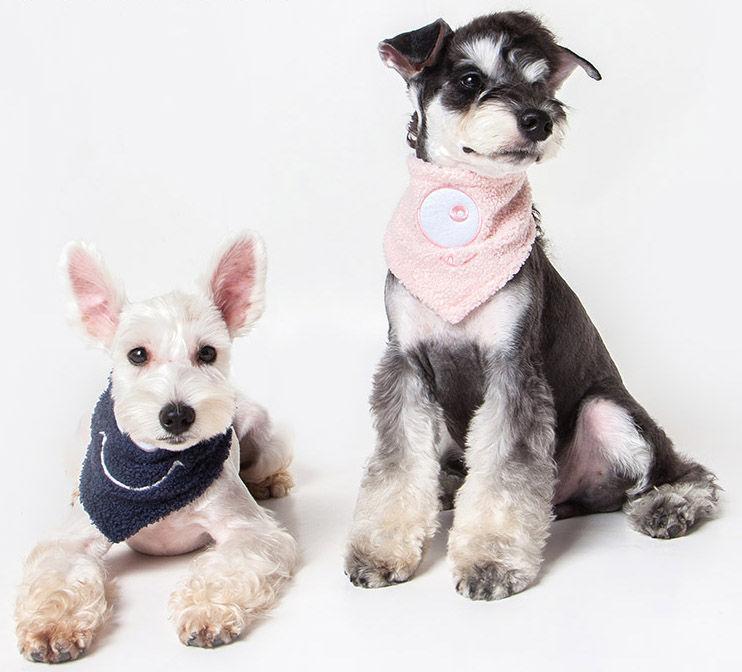 Touchdog ®'Dizzy-Eyed Cyclops' Cotton Hook-and-Loop Dog Bandana and Scarf