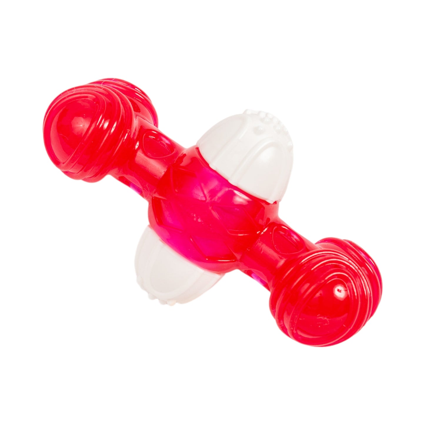 Juguete masticable de hueso Quacker de TPR y nailon para perros de Country Living, con un atractivo sonido de graznido.