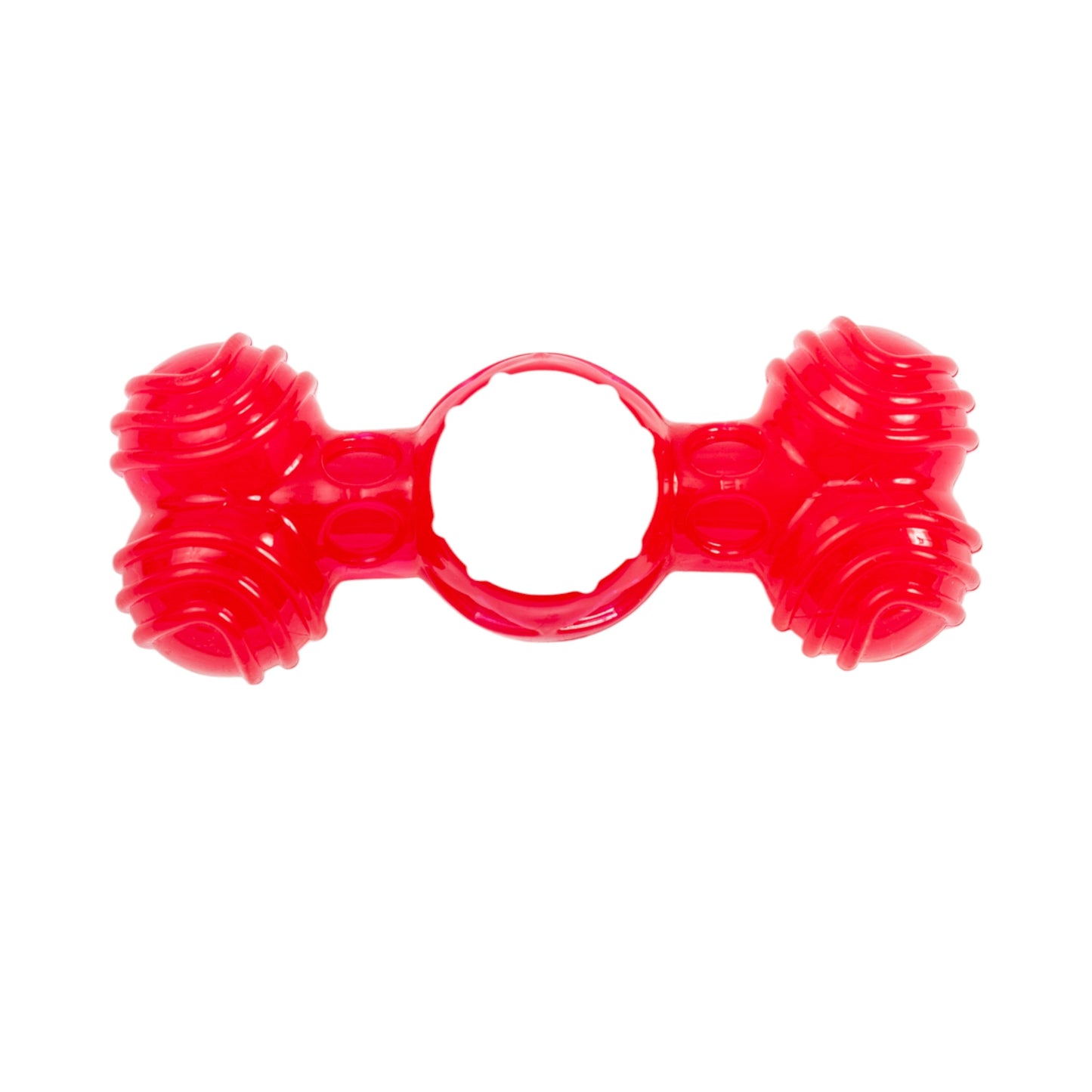 Juguete masticable de hueso Quacker de TPR y nailon para perros de Country Living, con un atractivo sonido de graznido.