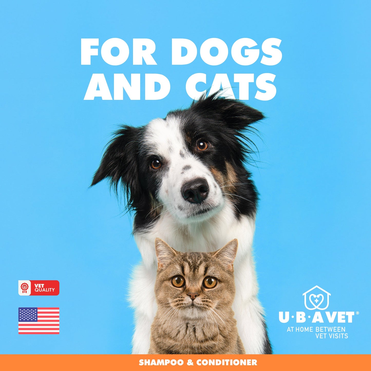 Shampoing UBAVET à l'aloe vera et à l'avoine pour chiens et chats – Nettoyant doux et hydratant pour peaux sensibles (500 ml)