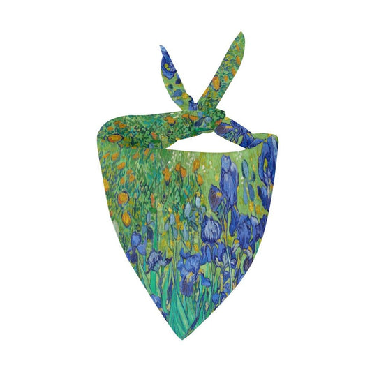 Van Gogh Irises Double-Sided Pet Bandana