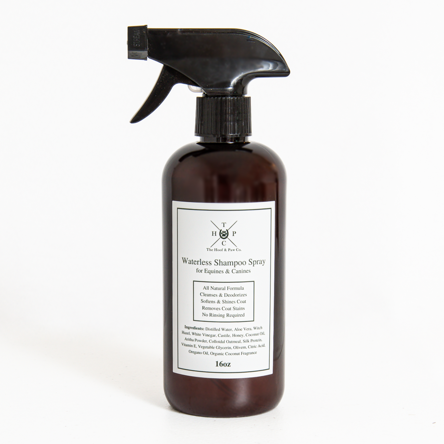 Champú en aerosol sin agua para perros y caballos - 16 oz