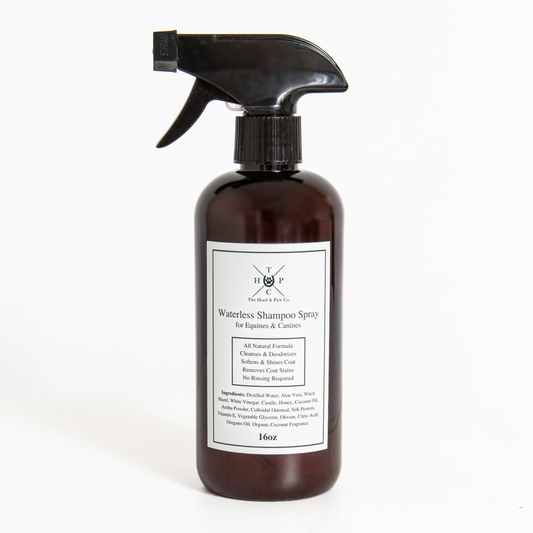 Champú en aerosol sin agua para perros y caballos - 16 oz