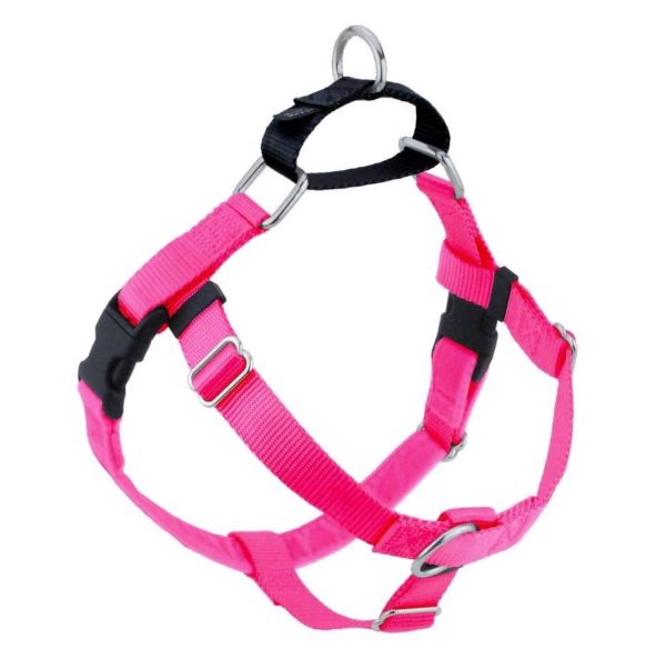 Arnés antitirones para perros Freedom color rosa intenso