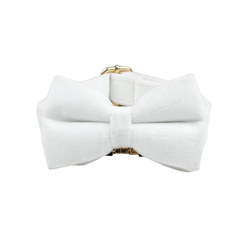 Conjunto clásico de terciopelo blanco personalizado para bodas