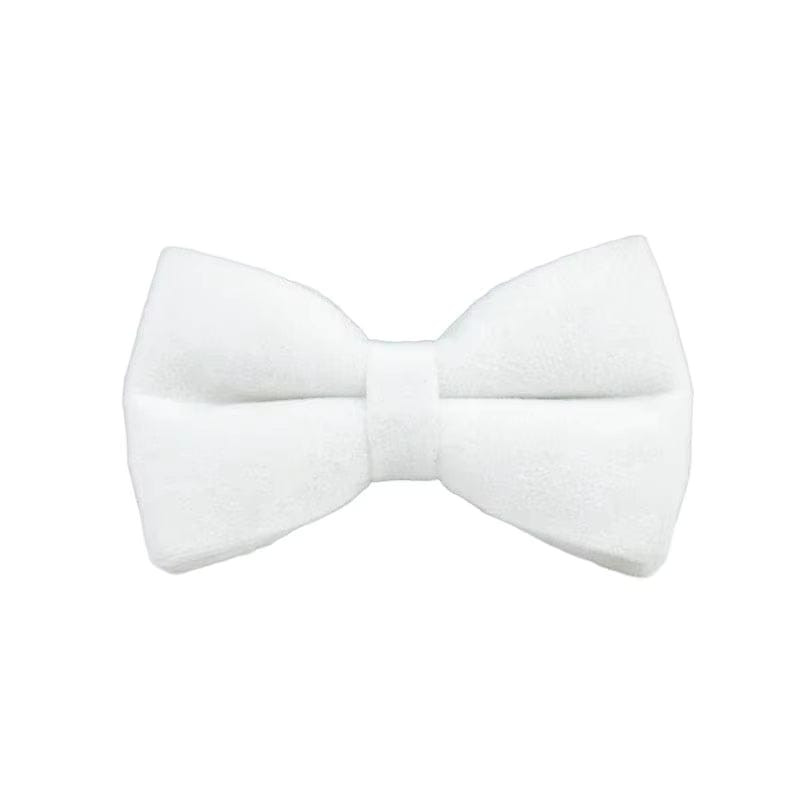 Conjunto clásico de terciopelo blanco personalizado para bodas