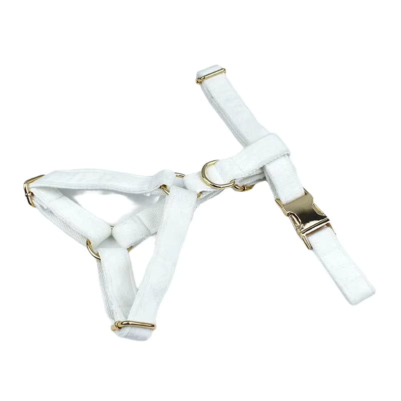 Conjunto clásico de terciopelo blanco personalizado para bodas