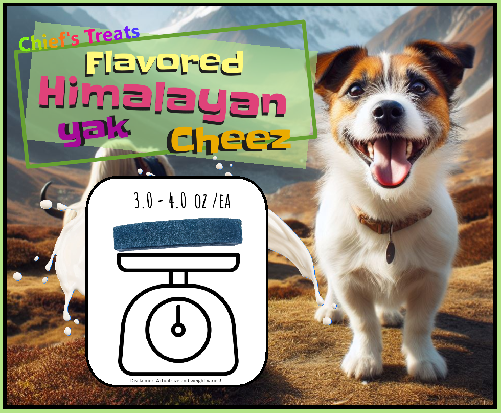 Blueberry Flavored Yak Cheese Chew - Made with REAL BLUEBERRY Puree - Single